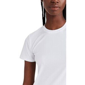 Eleven By Venus Williams Love To Love Rib Tee XS Bright White Quick Dry Recycled